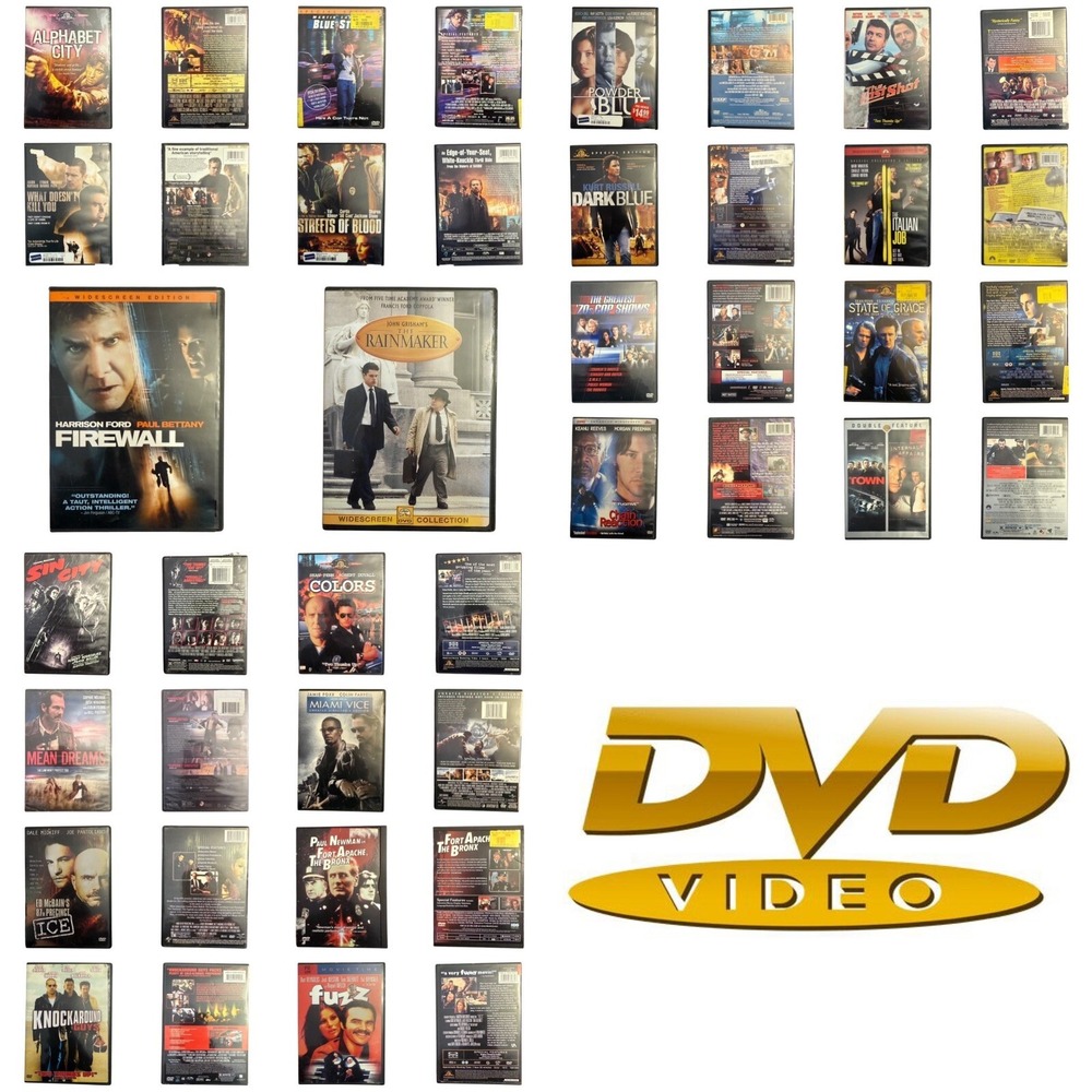 DVD Movie Lot 24 Sin City Miami Vice Italian Job Crime Action Drama Used